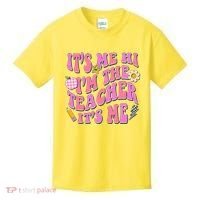 Retro Its Me Hi Im The Teacher Its Me Kids T-Shirt thumb 0