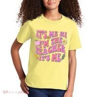 Retro Its Me Hi Im The Teacher Its Me Kids T-Shirt thumb 2