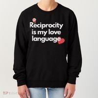 Reciprocity Is My Love Language Flower Red Heart Women's Sweatshirt thumb 0