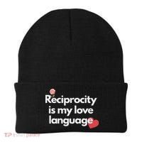 Reciprocity Is My Love Language Flower Red Heart Beanie thumb 0
