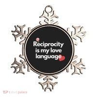 Reciprocity Is My Love Language Flower Red Heart Ornament thumb 0