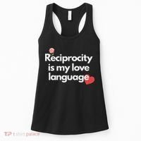 Reciprocity Is My Love Language Flower Red Heart Women's Tank Top thumb 0