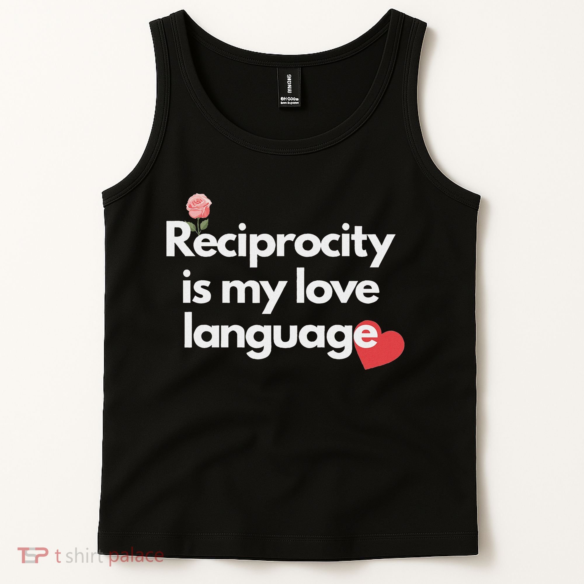 Reciprocity Is My Love Language Flower Red Heart Tank Top