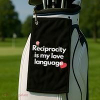 Reciprocity Is My Love Language Flower Red Heart Golf Towel thumb 2
