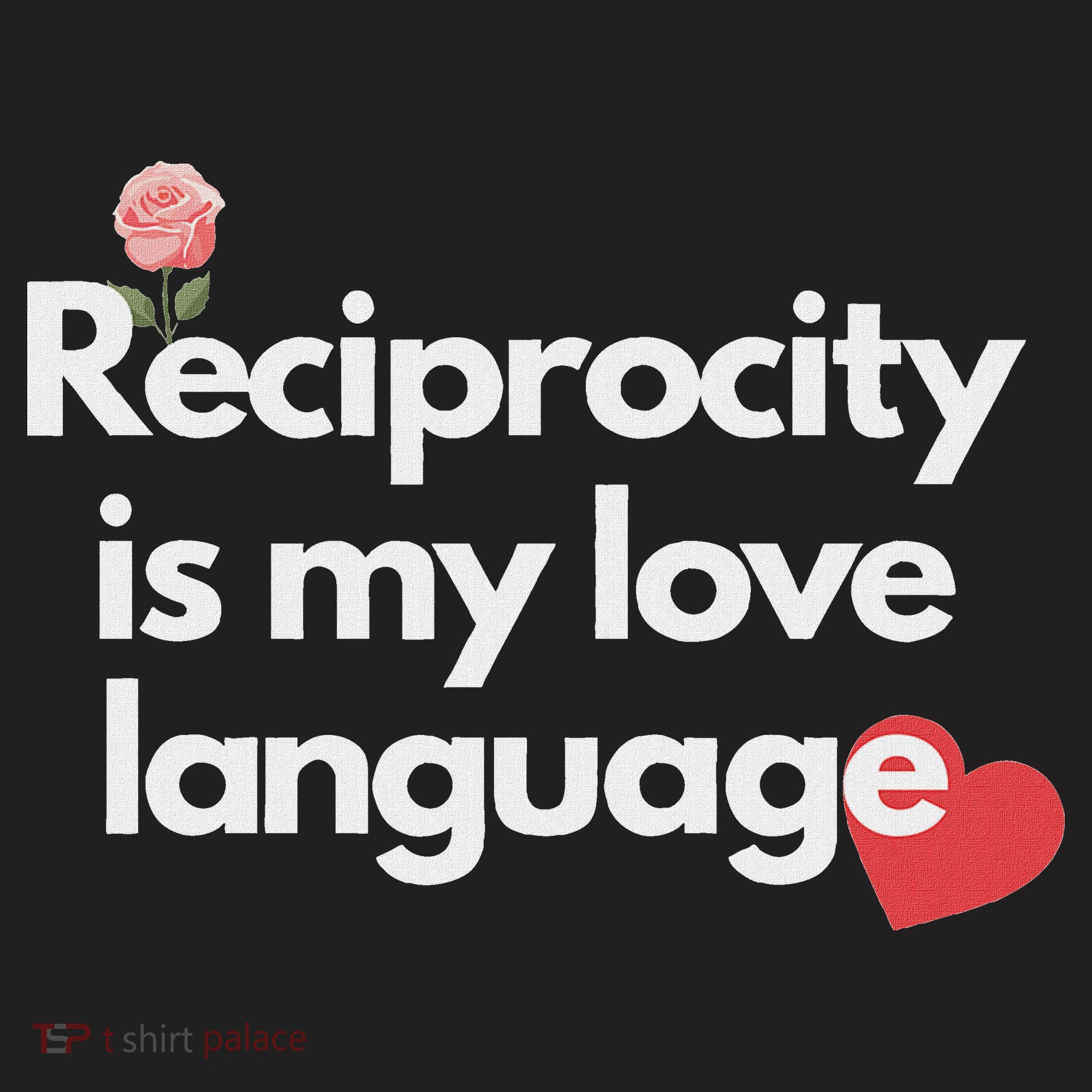 Reciprocity Is My Love Language Flower Red Heart Golf Towel