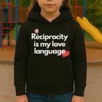 Reciprocity Is My Love Language Flower Red Heart Kids Hoodie thumb 3