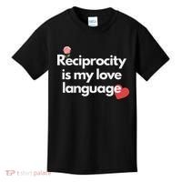 Reciprocity Is My Love Language Flower Red Heart Kids T-Shirt thumb 0