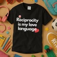 Reciprocity Is My Love Language Flower Red Heart Kids T-Shirt thumb 3