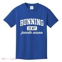 Running Is My Favorite Season Cross Country Gift Kids T-Shirt thumb 0