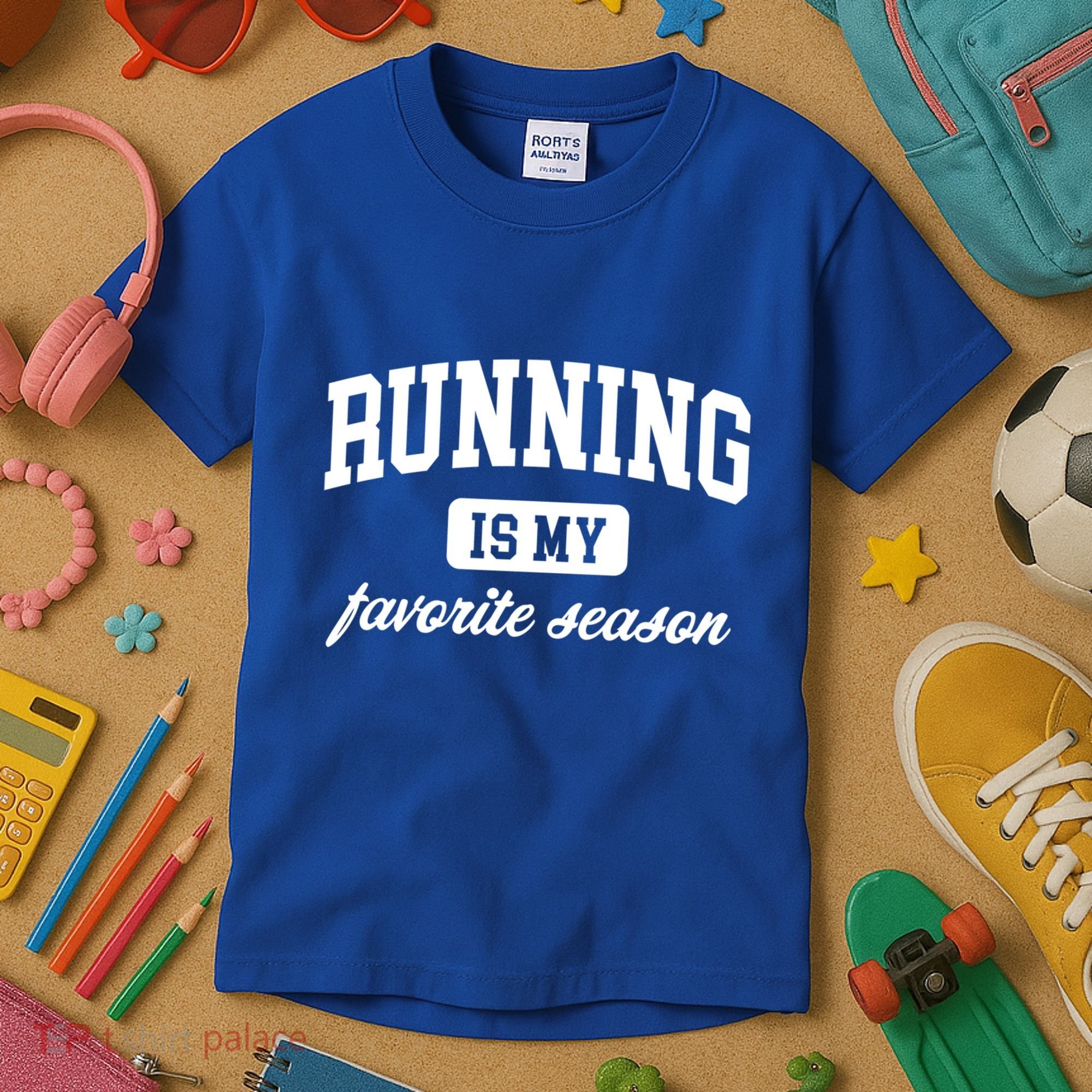 Running Is My Favorite Season Cross Country Gift Kids T-Shirt