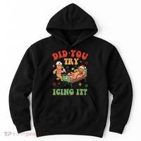 Retro Icu Nurse Christmas Gingerbread Did You Try Icing It Hoodie thumb 0