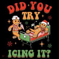 Retro Icu Nurse Christmas Gingerbread Did You Try Icing It Coffee Mug thumb 5