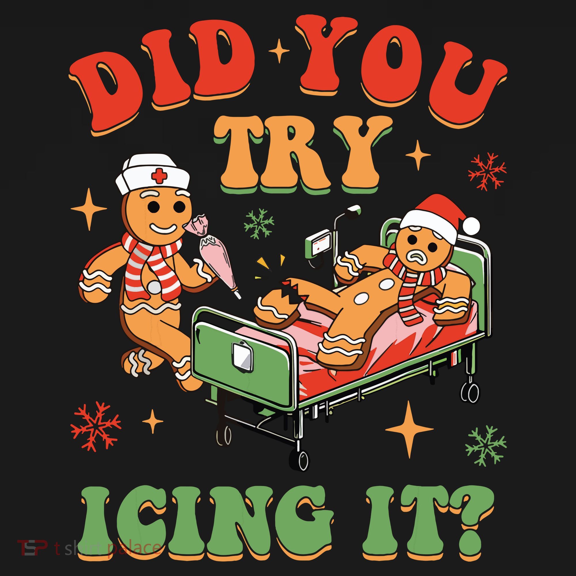 Retro Icu Nurse Christmas Gingerbread Did You Try Icing It Women's Tank Top