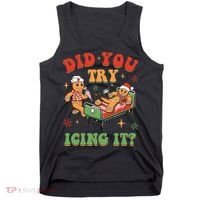 Retro Icu Nurse Christmas Gingerbread Did You Try Icing It Tank Top thumb 0