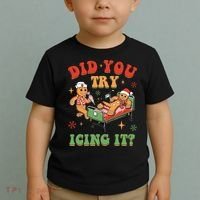 Retro Icu Nurse Christmas Gingerbread Did You Try Icing It Toddler T-Shirt thumb 2
