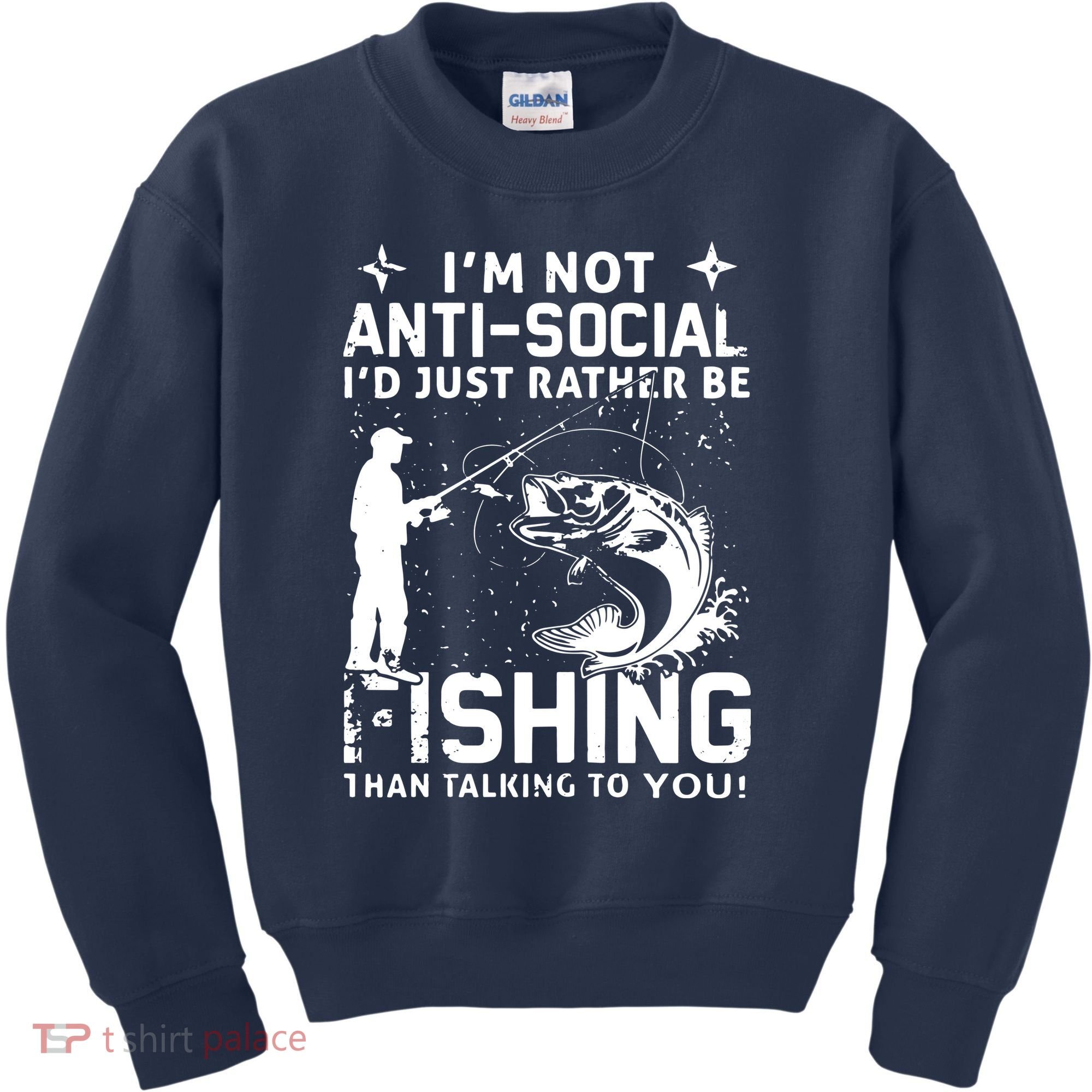 Really! I'm Not AntiSocial, I'd Just Rather Be Fishing Kids Sweatshirt