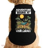 Reading Is Out There Adventure Begins At Your Library Doggie Tank thumb 0