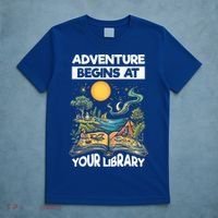 Reading Is Out There Adventure Begins At Your Library T-Shirt thumb 5