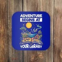 Reading Is Out There Adventure Begins At Your Library Coaster thumb 0