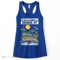 Reading Is Out There Adventure Begins At Your Library Women's Tank Top thumb 0