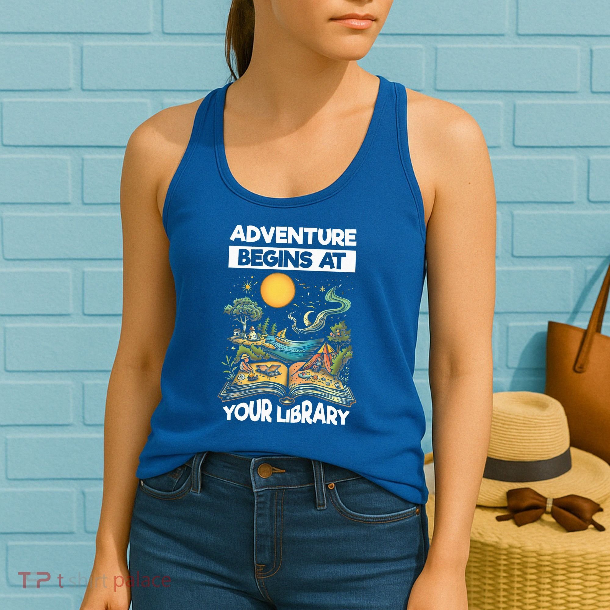 Reading Is Out There Adventure Begins At Your Library Women's Tank Top