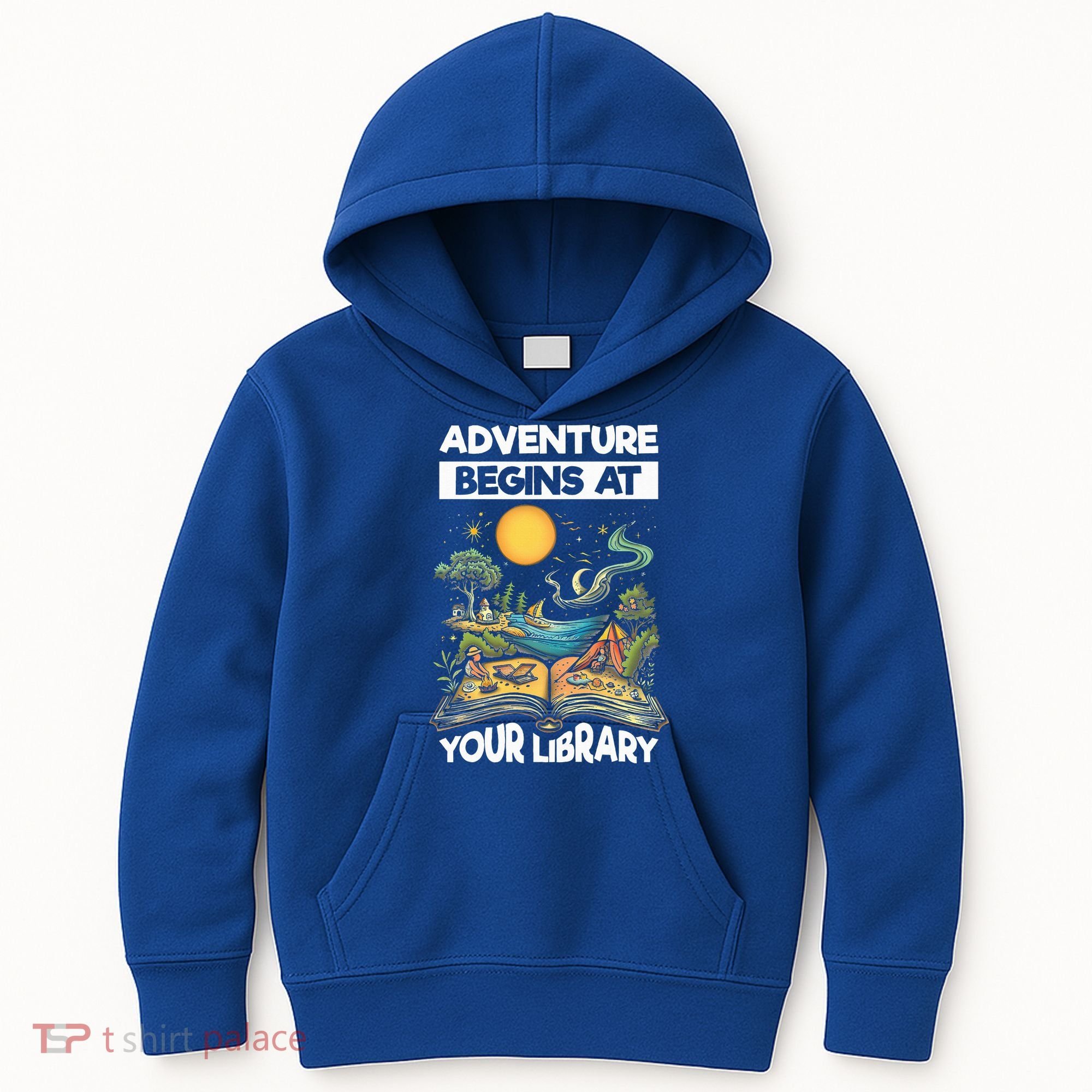 Reading Is Out There Adventure Begins At Your Library Kids Hoodie