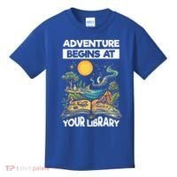 Reading Is Out There Adventure Begins At Your Library Kids T-Shirt thumb 0