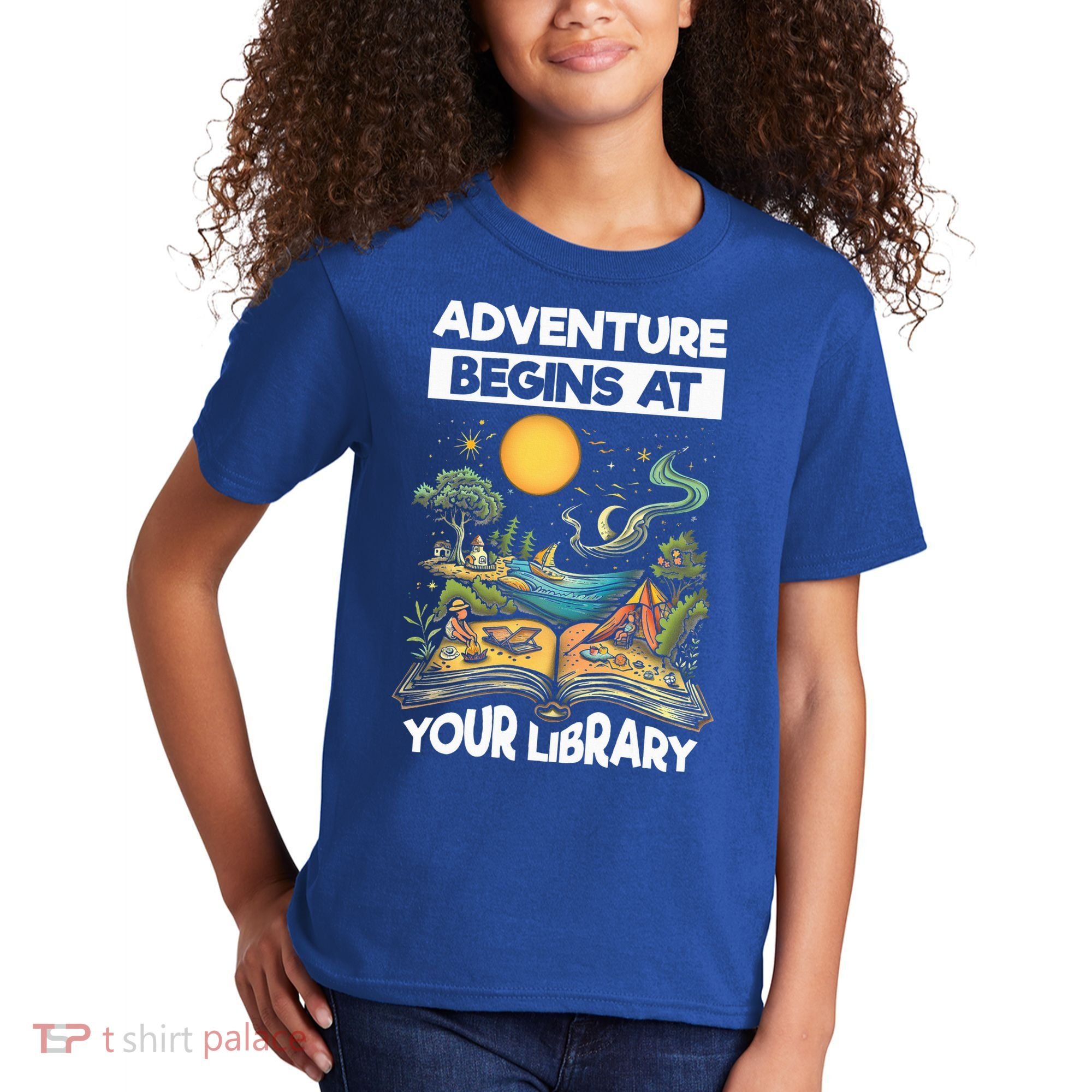 Reading Is Out There Adventure Begins At Your Library Kids T-Shirt