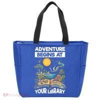 Reading Is Out There Adventure Begins At Your Library Tote Bag thumb 0