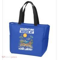 Reading Is Out There Adventure Begins At Your Library Tote Bag thumb 3