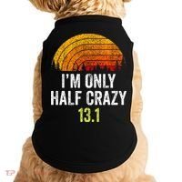 Retro Im Only Half Crazy 13.1 Half Marathon Funny Running Doggie Tank thumb 0