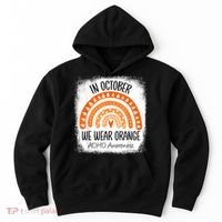 Rainbow In October We Wear Orange ADHD Awareness Ribbon Hoodie thumb 0