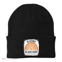 Rainbow In October We Wear Orange ADHD Awareness Ribbon Beanie thumb 0