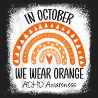 Rainbow In October We Wear Orange ADHD Awareness Ribbon Beanie thumb 2