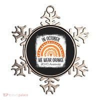 Rainbow In October We Wear Orange ADHD Awareness Ribbon Ornament thumb 0