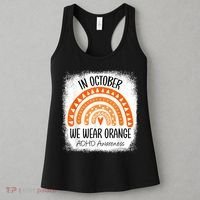 Rainbow In October We Wear Orange ADHD Awareness Ribbon Women's Tank Top thumb 3