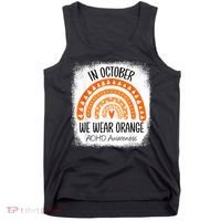 Rainbow In October We Wear Orange ADHD Awareness Ribbon Tank Top thumb 0