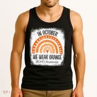 Rainbow In October We Wear Orange ADHD Awareness Ribbon Tank Top thumb 3