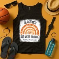 Rainbow In October We Wear Orange ADHD Awareness Ribbon Tank Top thumb 4