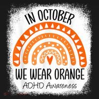 Rainbow In October We Wear Orange ADHD Awareness Ribbon Tote Bag thumb 4