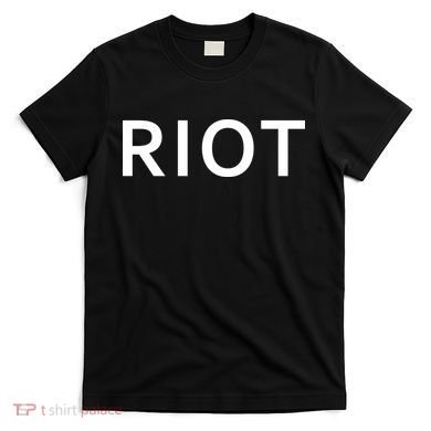 RIOT Funny Vintage Classic Logo T-Shirt