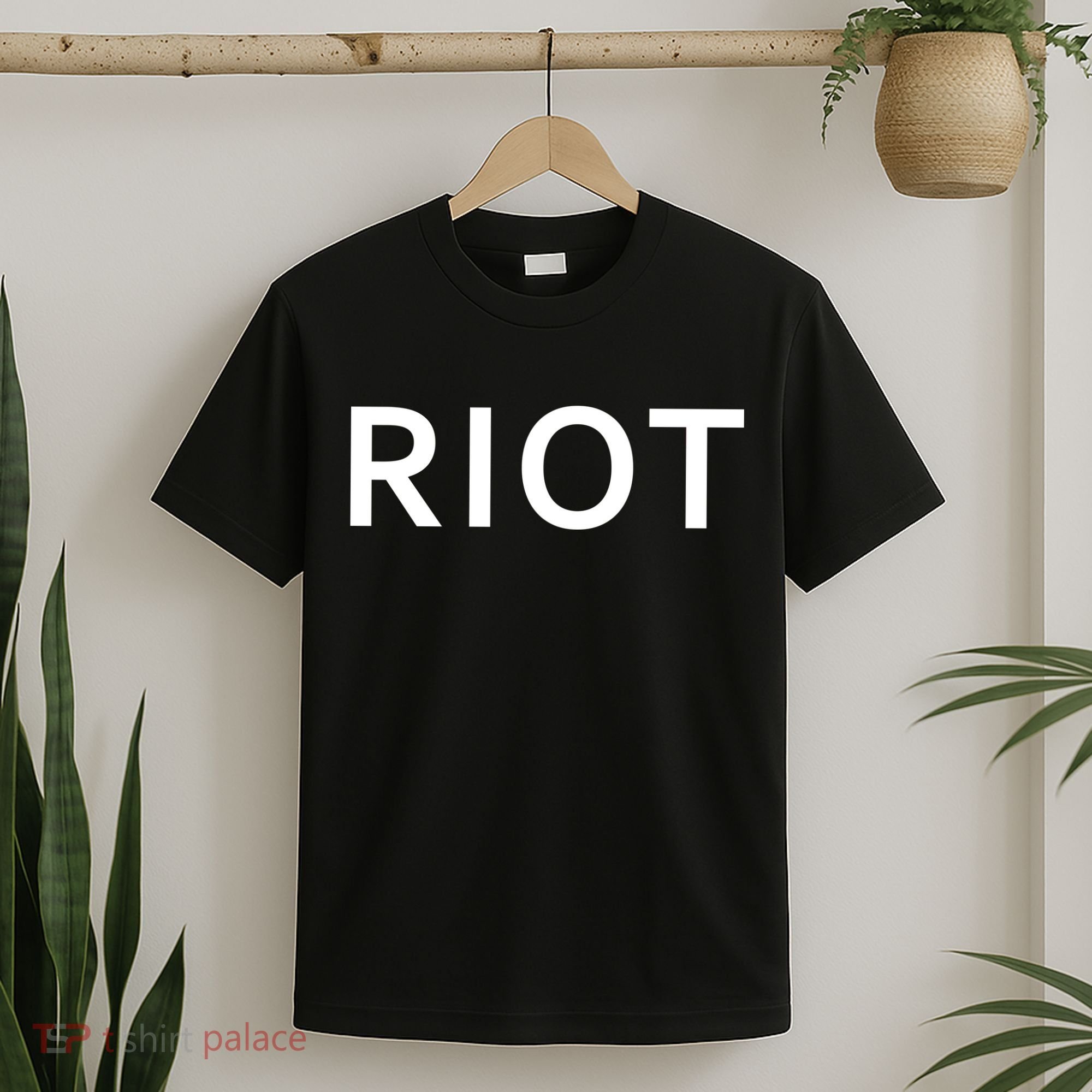 RIOT Funny Vintage Classic Logo T-Shirt