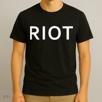RIOT Funny Vintage Classic Logo T-Shirt thumb 3