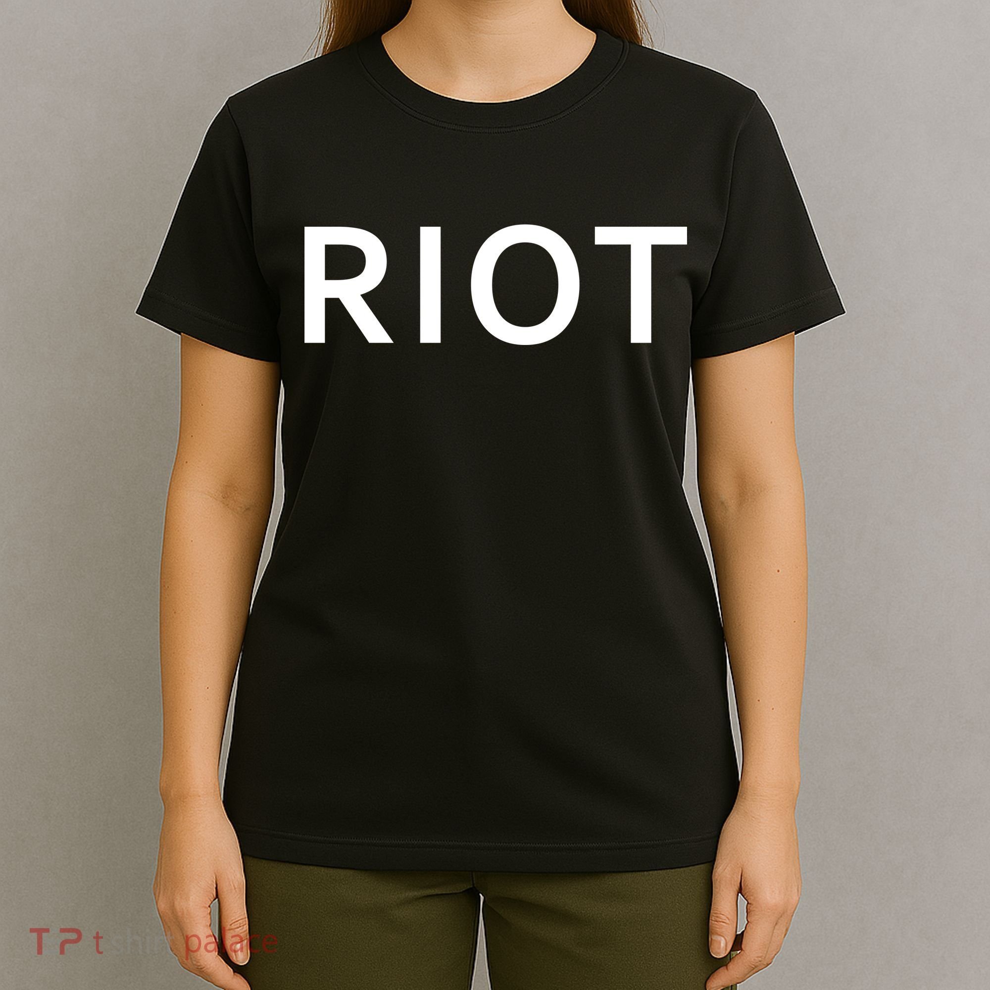 RIOT Funny Vintage Classic Logo T-Shirt