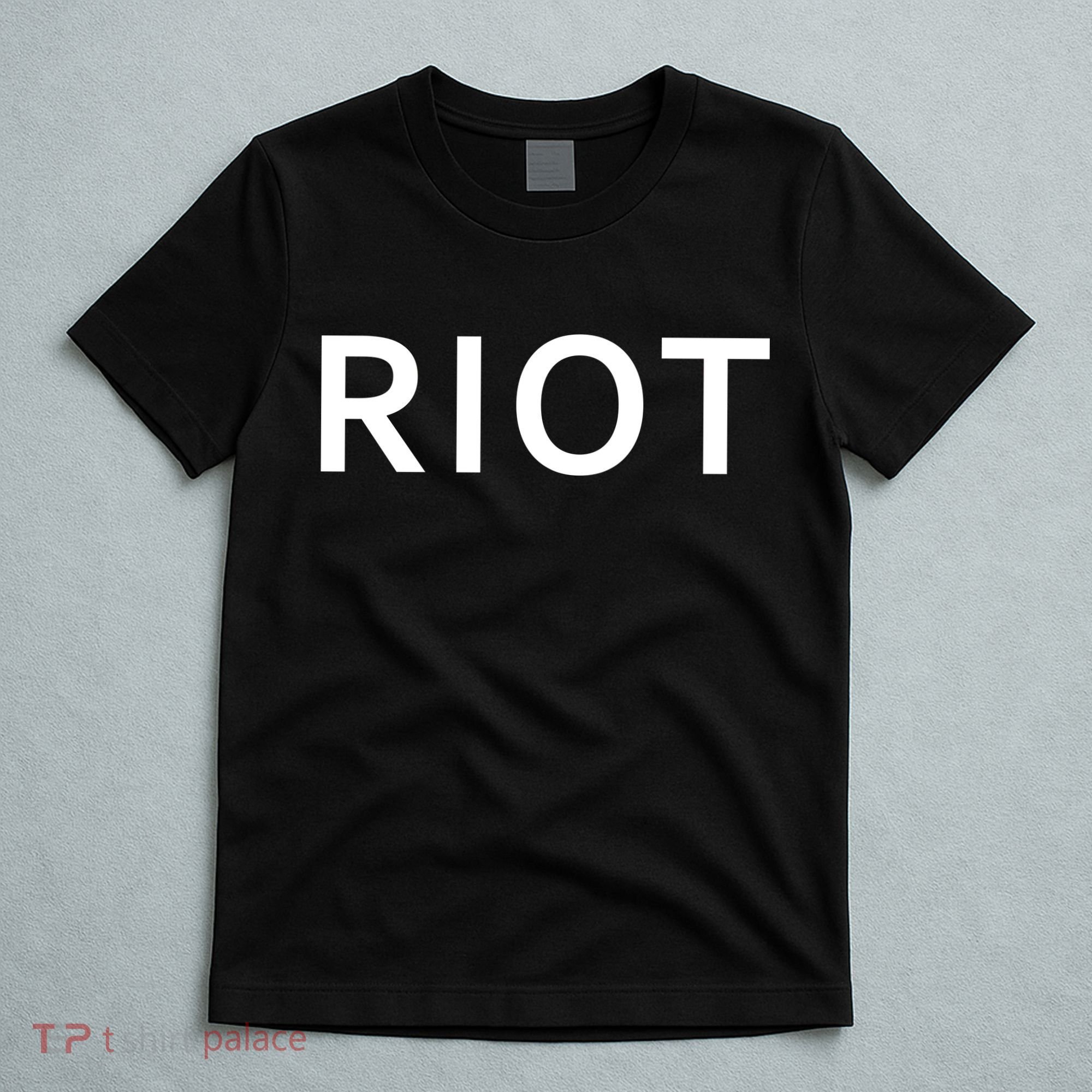 RIOT Funny Vintage Classic Logo T-Shirt