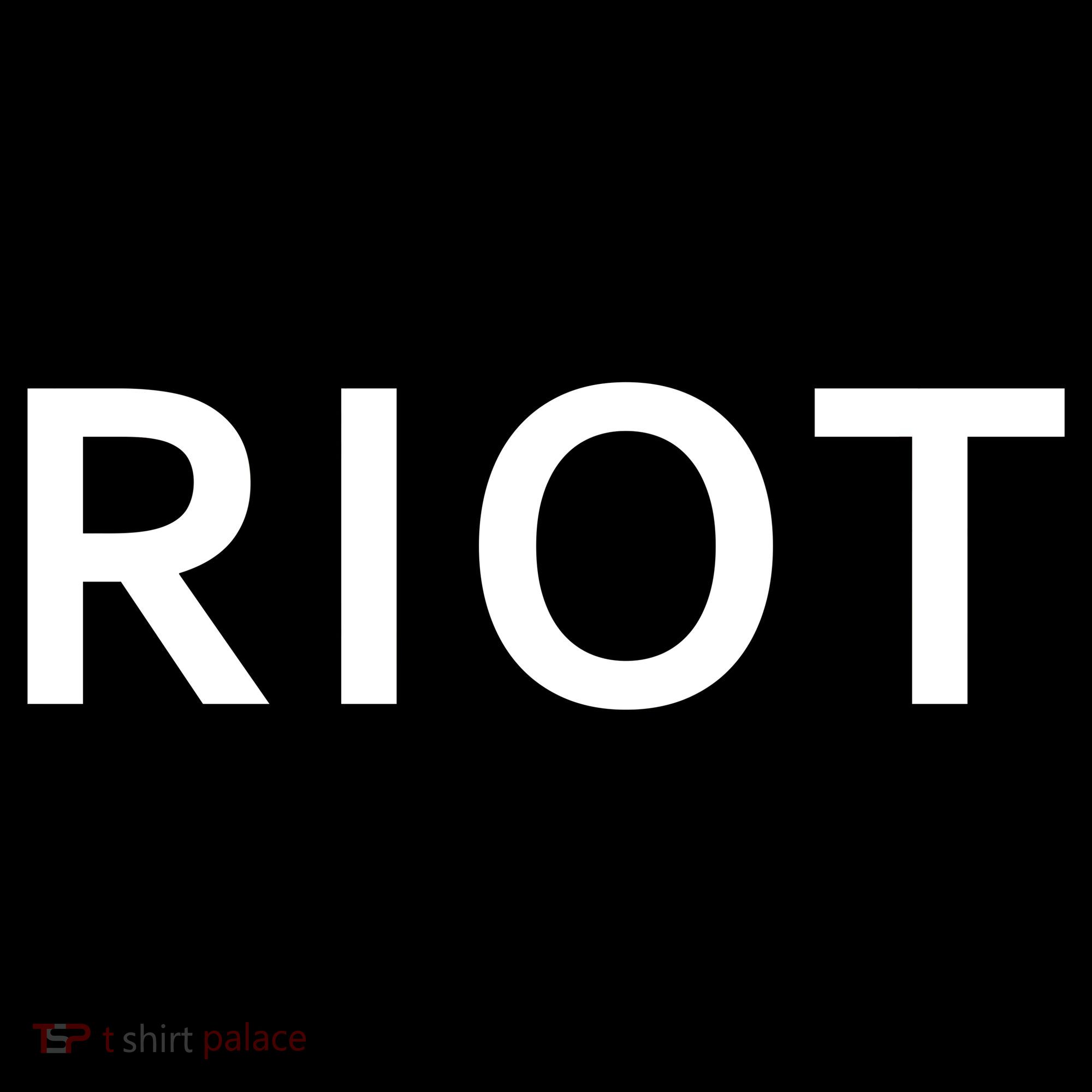 RIOT Funny Vintage Classic Logo T-Shirt