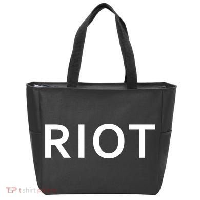 RIOT Funny Vintage Classic Logo Tote Bag