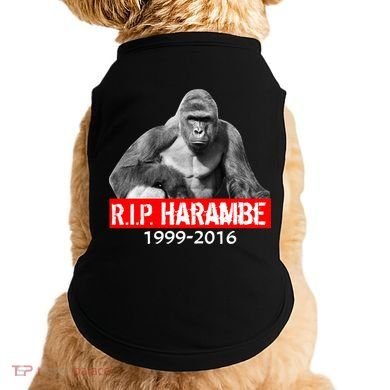 RIP Harambe Gorilla Cincinnati Zoo Doggie Tank
