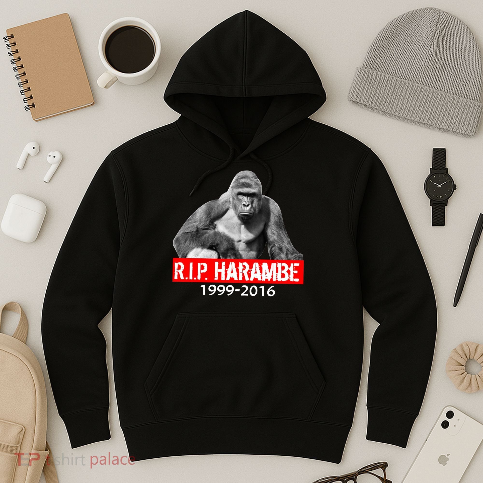RIP Harambe Gorilla Cincinnati Zoo Hoodie