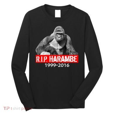 RIP Harambe Gorilla Cincinnati Zoo Long Sleeve Shirt